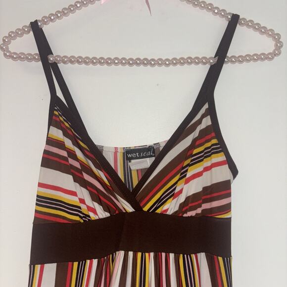 VTG Wet seal Mini Babydoll Sz M Dark Fairy 90s Y2K Whimsigoth Artsy Beach 2000s - Picture 3 of 6